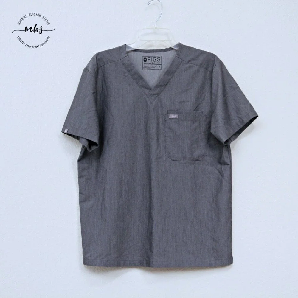 NWT Figs Leon Three Pocket Scrub Top, Axiom 2.0 Cargo Pants Set Gray Men M‎